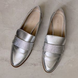 Nine West Silver Loafers